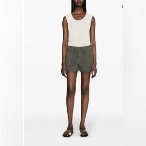 Zadig & Voltaire Sei Twill Mini Shorts NWT $328 Olive. French 38 US 6